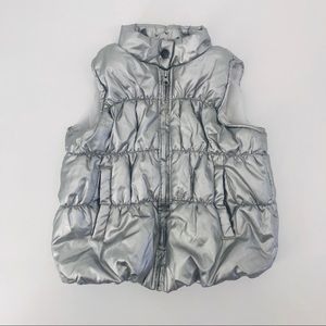 Buffalo David Bitton girls silver gray puffer vest